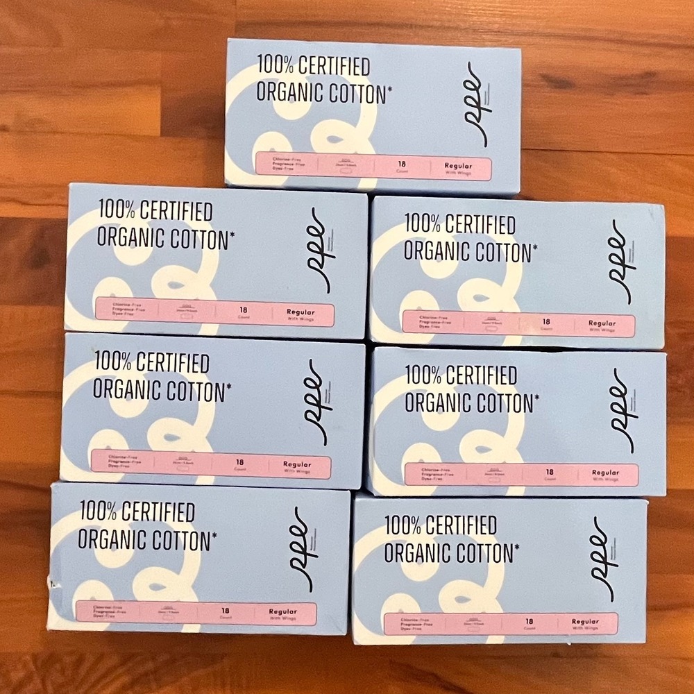 RPE Life 100% Unscented Organic Cotton Regular Panty Liners 126 Total